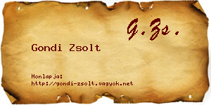 Gondi Zsolt névjegykártya